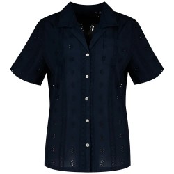 Риза с къс ръкав Superdry Heritage Broderie short sleeve shirt - Blue (Eclipse Navy) риза,с,къс,ръкав,дамски,ризи,мъжки,ризи,superdry,heritage,broderie,short,sleeve,shirt,blue,(eclipse,navy)