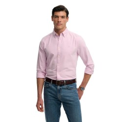 Риза с дълъг ръкав Superdry Preppy Oxford long sleeve shirt - Pink (Pink Chambray) риза,с,дълъг,ръкав,дамски,ризи,мъжки,ризи,superdry,preppy,oxford,long,sleeve,shirt,pink,(pink,chambray)