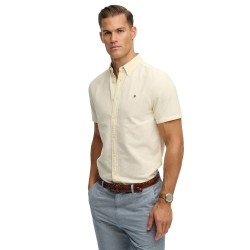 Риза с къс ръкав Superdry Preppy Oxford short sleeve shirt - Yellow (Pastel Yellow Chambray) риза,с,къс,ръкав,дамски,ризи,мъжки,ризи,superdry,preppy,oxford,short,sleeve,shirt,yellow,(pastel,yellow,chambray)