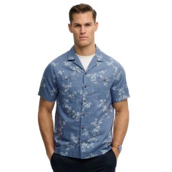 Риза с къс ръкав Superdry Printed Beach short sleeve shirt - Blue (Spring Buds Blue) риза,с,къс,ръкав,дамски,ризи,мъжки,ризи,superdry,printed,beach,short,sleeve,shirt,blue,(spring,buds,blue)
