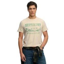 Тениска Superdry Retro Outdoor Relaxed Fit short sleeve T-shirt - Beige (Oatmeal Beige) тениска,мъжки,тениски,дамски,тениски,superdry,retro,outdoor,relaxed,fit,short,sleeve,t,shirt,beige,(oatmeal,beige)