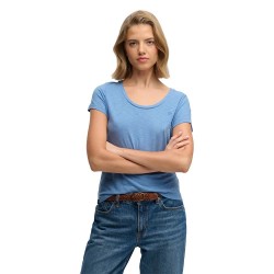 Тениска Superdry Studios Scoop Neck short sleeve T-shirt - Blue (Bluebell) тениска,мъжки,тениски,дамски,тениски,superdry,studios,scoop,neck,short,sleeve,t,shirt,blue,(bluebell)