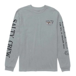 Тениска Salty crew Bruce long sleeve T-shirt - Grey (Quarry) тениска,мъжки,тениски,дамски,тениски,salty,crew,bruce,long,sleeve,t,shirt,grey,(quarry)