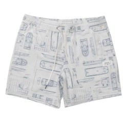 Бански гащета Salty crew Whaler volley swimming shorts - White (Bone) бански,гащета,мъжки,бански,костюми,salty,crew,whaler,volley,swimming,shorts,white,(bone)