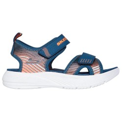 Сандали Skechers 407034N Microspec Splash sandals - Blue (Navy Synthetic / Gray&Orange Trim) сандали,детски,сандали,и,чехли,skechers,407034n,microspec,splash,sandals,blue,(navy,synthetic,gray&orange,trim)