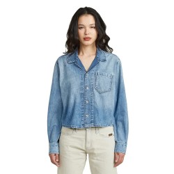 риза,с,дълъг,ръкав,дамски,ризи,мъжки,ризи,g,star,resort,boxy,relaxed,fit,long,sleeve,shirt,blue,(faded,blue,kyanite)