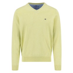 Блуза Fynch hatton 1613211 v neck sweater - Yellow (Pear) блуза,мъжки,пуловери,дамски,пуловери,fynch,hatton,1613211,v,neck,sweater,yellow,(pear)