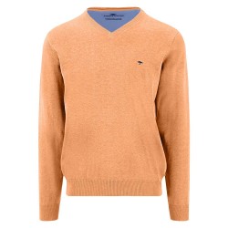 Блуза Fynch hatton 1613211 v neck sweater - Orange (Tangerine) блуза,мъжки,пуловери,дамски,пуловери,fynch,hatton,1613211,v,neck,sweater,orange,(tangerine)