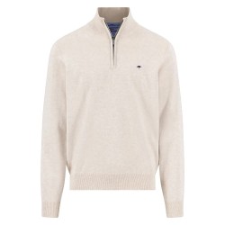 Блуза Fynch hatton 1613215 half zip sweater - Beige (New Offwhite) блуза,мъжки,пуловери,fynch,hatton,1613215,half,zip,sweater,beige,(new,offwhite)