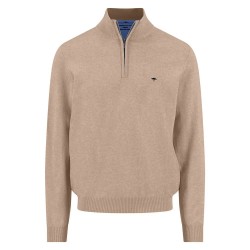 блуза,мъжки,пуловери,дамски,пуловери,fynch,hatton,1613215,half,zip,sweater,brown,(taupe)