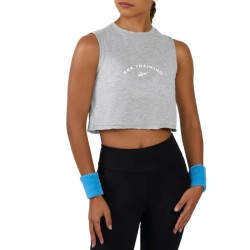 Тениска Reebok Lux Cropped Graphic sleeveless T-shirt - Grey (Grey Marl) тениска,мъжки,тениски,дамски,тениски,reebok,lux,cropped,graphic,sleeveless,t,shirt,grey,(grey,marl)
