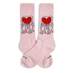 чорапи,мъжки,чорапи,дамски,чорапи,jimmy,lion,keith,haring,heart,long,socks,pink,(pink)