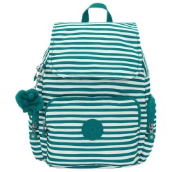Раница Kipling City Zip S 13L Woman Backpack - Green (Parasol Stripes) раница,раници,kipling,city,zip,s,13l,woman,backpack,green,(parasol,stripes)