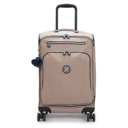 Kipling New Youri Spin S 33L trolley bag - Brown (Soft Taupe Combo) куфари,kipling,new,youri,spin,s,33l,trolley,bag,brown,(soft,taupe,combo)