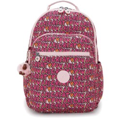 Раница Kipling Seoul College Extra 32L Woman Backpack - Pink (U R Great Print) раница,раници,kipling,seoul,college,extra,32l,woman,backpack,pink,(u,r,great,print)