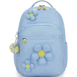 раница,раници,kipling,seoul,lap,27l,woman,backpack,blue,(bloom,crush,metallic)