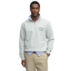 Блуза Superdry Athletic Essential half zip sweatshirt - Grey (Cadet Grey Marl) блуза,мъжки,пуловери,superdry,athletic,essential,half,zip,sweatshirt,grey,(cadet,grey,marl)