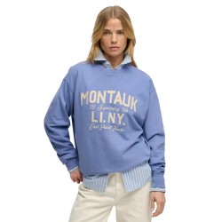 Блуза Superdry Beach Club Loose Crew sweatshirt - Blue (Bleached Denim Blue) блуза,дамски,блузи,superdry,beach,club,loose,crew,sweatshirt,blue,(bleached,denim,blue)