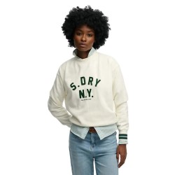 блуза,дамски,блузи,superdry,country,club,applique,crew,sweatshirt,white,(cream)