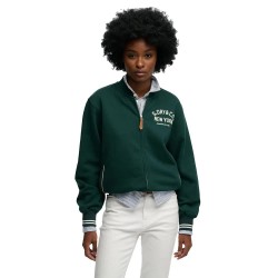 блуза,дамски,блузи,superdry,country,club,bomber,full,zip,sweatshirt,green,(dark,pine,green)