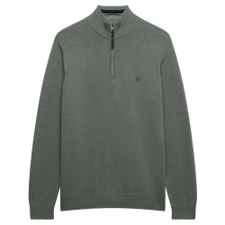 Блуза Superdry Essentials half zip sweater - Green (Lily Pad Green Marl) блуза,мъжки,пуловери,дамски,пуловери,superdry,essentials,half,zip,sweater,green,(lily,pad,green,marl)