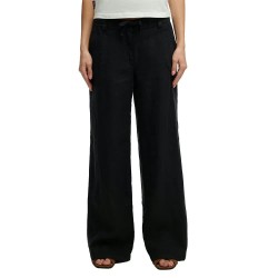 панталони,мъжки,панталони,дамски,панталони,superdry,linen,low,waist,pants,black,(black)