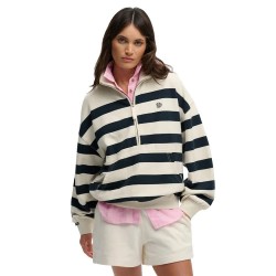 блуза,дамски,блузи,superdry,studios,stripe,half,zip,sweatshirt,white,blue,(off,white,eclipse,navy)