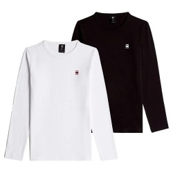 тениска,мъжки,тениски,дамски,тениски,g,star,d25933,01,long,sleeve,t,shirt,2,units,white,black,(dark,black)