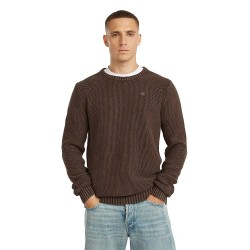 блуза,мъжки,пуловери,дамски,пуловери,g,star,garment,dyed,structure,sweater,brown,(deep,brown,gd)