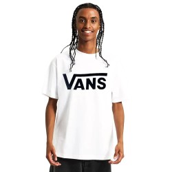 Тениска Vans Classic Drop V Ss Crew-B short sleeve T-shirt - White (White / Black) тениска,мъжки,тениски,дамски,тениски,vans,classic,drop,v,ss,crew,b,short,sleeve,t,shirt,white,(white,black)