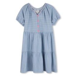 Рокля Billieblush U21820 short sleeve dress - Blue (Bleach) рокля,дамски,поли,и,рокли,billieblush,u21820,short,sleeve,dress,blue,(bleach)