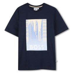 Тениска BOSS J52977 short sleeve T-shirt - Blue (Marine) тениска,мъжки,тениски,дамски,тениски,boss,j52977,short,sleeve,t,shirt,blue,(marine)