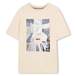 Тениска BOSS J52988 short sleeve T-shirt - Beige (Sand) тениска,мъжки,тениски,дамски,тениски,boss,j52988,short,sleeve,t,shirt,beige,(sand)