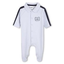 Пижама BOSS J53041 3/4 sleeve pyjama - White (Sky Blue) пижама,детски,пижами,boss,j53041,3,4,sleeve,pyjama,white,(sky,blue)