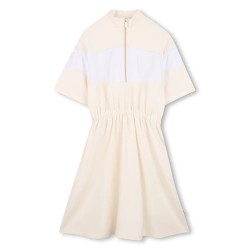 Рокля BOSS J53081 short sleeve dress - Beige (Ivory) рокля,дамски,поли,и,рокли,boss,j53081,short,sleeve,dress,beige,(ivory)