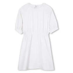 Рокля BOSS J53087 3/4 sleeve dress - White (White) рокля,дамски,поли,и,рокли,boss,j53087,3,4,sleeve,dress,white,(white)