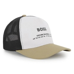 Юношеска шапка BOSS J53126 junior cap - White (Dark Beige) юношеска,шапка,всички,шапки,boss,j53126,junior,cap,white,(dark,beige)