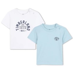 Тениска Timberland T60856 short sleeve T-shirt 2 units - White / Blue (Sky Blue) тениска,мъжки,тениски,дамски,тениски,timberland,t60856,short,sleeve,t,shirt,2,units,white,blue,(sky,blue)