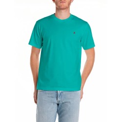 Тениска Replay M3015 .000.2660 short sleeve T-shirt - Green / Blue (Emerald) тениска,мъжки,тениски,дамски,тениски,replay,m3015,.000.2660,short,sleeve,t,shirt,green,blue,(emerald)