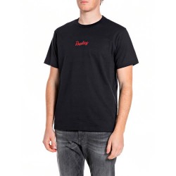 Тениска Replay M3349 .000.2660 short sleeve T-shirt - Black (Dark Navy) тениска,мъжки,тениски,дамски,тениски,replay,m3349,.000.2660,short,sleeve,t,shirt,black,(dark,navy)