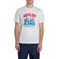 тениска,мъжки,тениски,дамски,тениски,replay,m3354,.000.2660,short,sleeve,t,shirt,white,(natural,white)