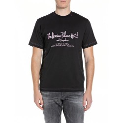 Тениска Replay M3389 .000.23608P short sleeve T-shirt - Black (Black) тениска,мъжки,тениски,дамски,тениски,replay,m3389,.000.23608p,short,sleeve,t,shirt,black,(black)