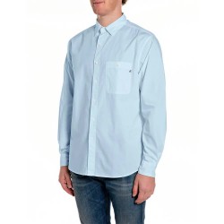 Риза с дълъг ръкав Replay M4144 .000.85486 long sleeve shirt - Blue (Dusty Azure) риза,с,дълъг,ръкав,дамски,ризи,мъжки,ризи,replay,m4144,.000.85486,long,sleeve,shirt,blue,(dusty,azure)