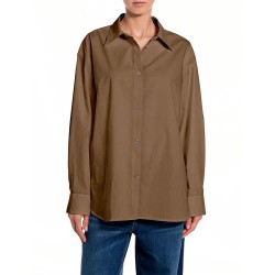 Риза с дълъг ръкав Replay W2370 .000.85480 long sleeve shirt - Brown (Beech Brown) риза,с,дълъг,ръкав,дамски,ризи,мъжки,ризи,replay,w2370,.000.85480,long,sleeve,shirt,brown,(beech,brown)