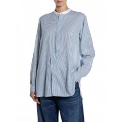 Риза с дълъг ръкав Replay W2372 .000.52872 long sleeve shirt - Blue (Light Blue / White) риза,с,дълъг,ръкав,дамски,ризи,мъжки,ризи,replay,w2372,.000.52872,long,sleeve,shirt,blue,(light,blue,white)