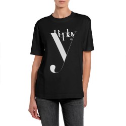Тениска Replay W3379E.000.20994 short sleeve T-shirt - Black (Black) тениска,мъжки,тениски,дамски,тениски,replay,w3379e.000.20994,short,sleeve,t,shirt,black,(black)