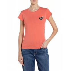 тениска,мъжки,тениски,дамски,тениски,replay,w3397g.000.20994,short,sleeve,t,shirt,orange,(cherry,red)