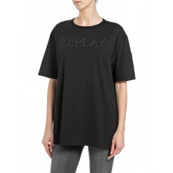 Тениска Replay W3452B.000.2660 short sleeve T-shirt - Black (Black) тениска,мъжки,тениски,дамски,тениски,replay,w3452b.000.2660,short,sleeve,t,shirt,black,(black)