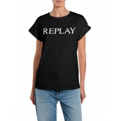 Тениска Replay W3473B.000.2660 short sleeve T-shirt - Black (Black) тениска,мъжки,тениски,дамски,тениски,replay,w3473b.000.2660,short,sleeve,t,shirt,black,(black)