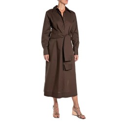 Рокля Replay W9228 .000.85480 long sleeve long dress - Brown (Coffee) рокля,дамски,поли,и,рокли,replay,w9228,.000.85480,long,sleeve,long,dress,brown,(coffee)